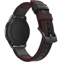 Canvas+Leather strap 20mm - Brown