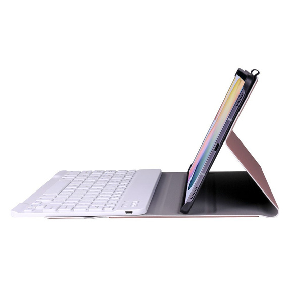Case + keyboard Samsung Galaxy Tab Tab S7/S8 T870 T875, pink rose gold