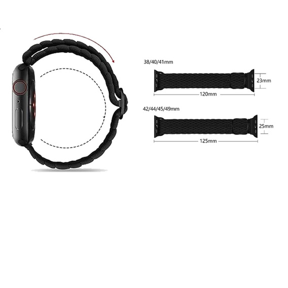 Nylon strap for Apple Watch 1/2/3/4/5/6/7/8/8/9/SE 38/40/41/mm.