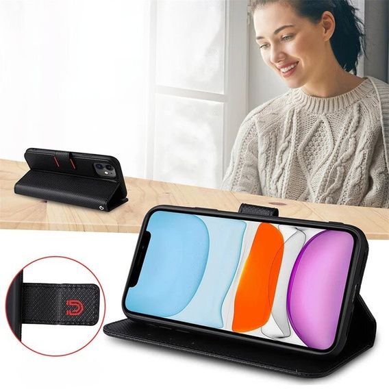 Flip case for Samsung Galaxy M55 5G, Wallet Smart Magnet, black