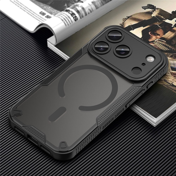 Case for iPhone 17 Pro, for MagSafe, armoured, black