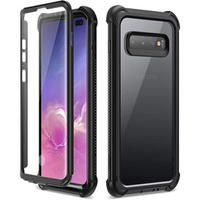 Case for Samsung Galaxy S10 Plus, Dexnor Full Body Rugged, transparent / black
