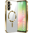 Case for Samsung Galaxy A56, Electro MagSafe, gold + Screen Glass
