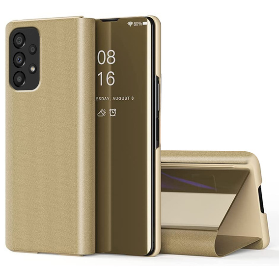 Case for Samsung Galaxy A53 5G, Clear View, gold