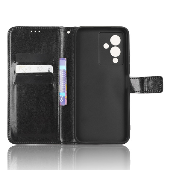 Flip case for Infinix Note 12 5G, Crazy Horse Wallet, black