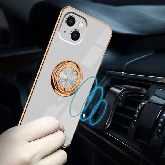 Case for iPhone 14, Electro Ring, white