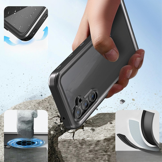 IP68 Waterproof Case for Samsung Galaxy A55 5G, Redpepper, black