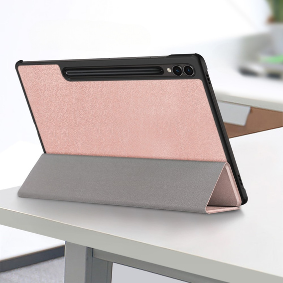 Case for Samsung Galaxy Tab S9 FE+ Plus, Smartcase with stylus space, pink rose gold