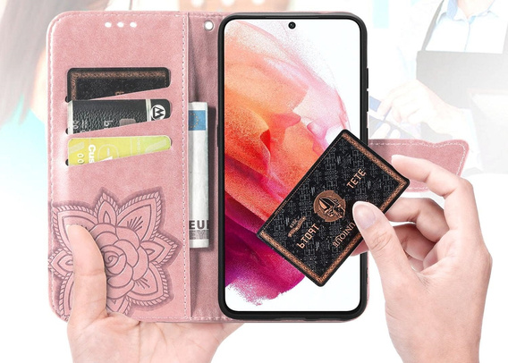 Flip case for Xiaomi Redmi A5, Butterfly, pink rose gold