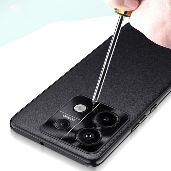 Leather case for Xiaomi Redmi Note 13 5G, leather hybrid, black