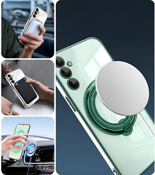 Magnetic Case for Samsung Galaxy S25+ Plus, for MagSafe, green