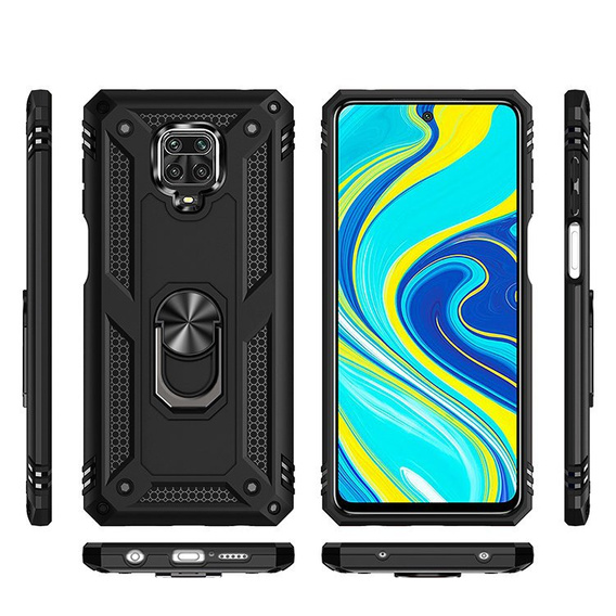Armor Case for Xiaomi Redmi Note 9S / 9 Pro, Nox Case Ring, black