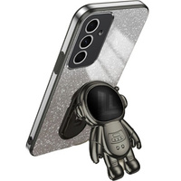 Case for Samsung Galaxy A55 5G, Glitter Astronaut, black