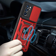 Case for Oppo Reno 6 5G, CamShield Slide, red