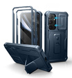 Armored case for Samsung Galaxy S25+ Plus, Dexnor Full Body (Two Frames), dark blue