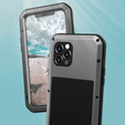 Love Mei Case for iPhone 12 Pro, armored with glass, silver
