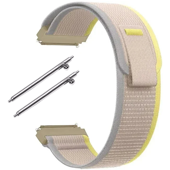 Nylon strap for Samsung Galaxy Watch Active 22mm, Beige