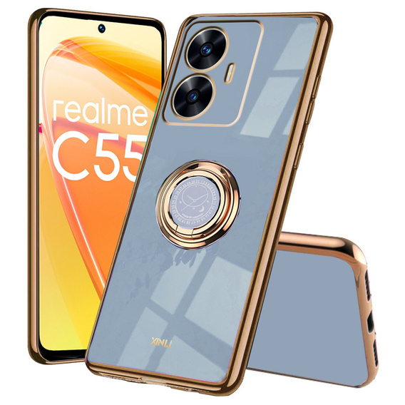Case for Realme C55, Electro Ring, blue