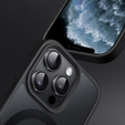 Case for iPhone 11 Pro, for MagSafe, ERBORD Matt Case, black + Screen Glass