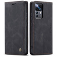 CASEME case for Xiaomi 12T / 12T Pro, Leather Wallet Case, black