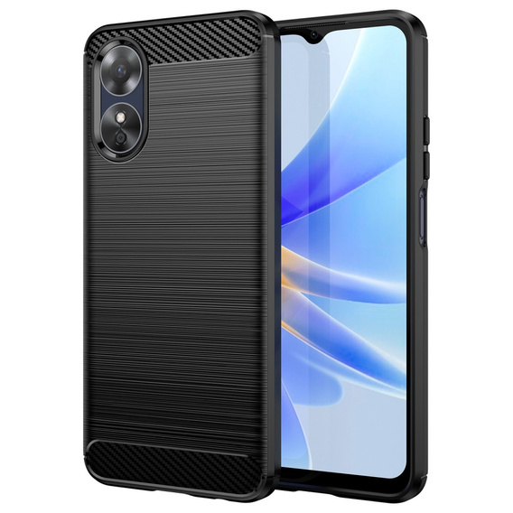 Case for Oppo A17, Carbon, black