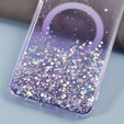 Case for Samsung Galaxy S24+ Plus, Glittery, for MagSafe, purple