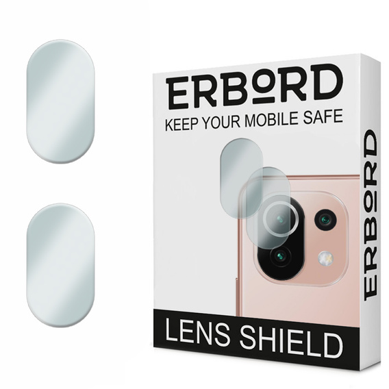 2x ERBORD tempered glass for camera to Xiaomi Mi 11 Lite / Mi 11 Lite 5G