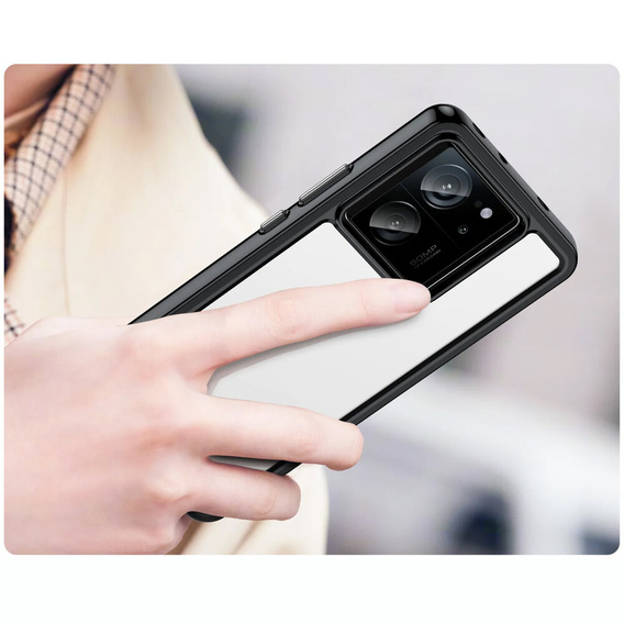 Case for Xiaomi 13T / 13T Pro, Fusion Hybrid, transparent / black