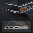 Case for Samsung Galaxy S23 Ultra, Magnetic Dual Glass, silver