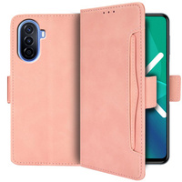 Flip case for Huawei Nova Y70 4G, Card Slot, pink