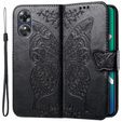 Flip case for Oppo A17, Butterfly, black