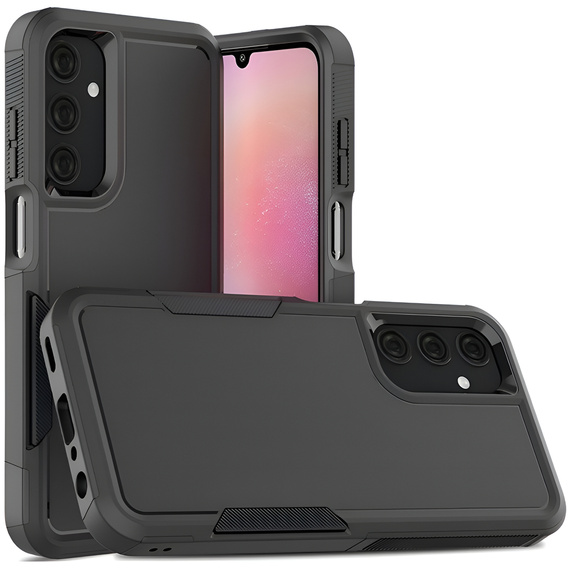 Armored case for Samsung Galaxy A25, Dual-Layer, black + 9H Glass