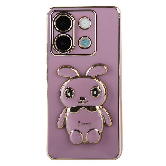 Case for Xiaomi Redmi Note 13 5G, Rabbit, purple + 9H Tempered Glass