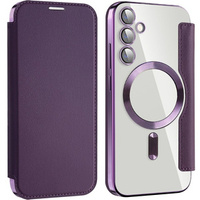 Flip case for Samsung Galaxy S23 FE, RFID Wallet MagSafe CamShield, purple