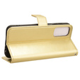 Flip case for Samsung Galaxy M35, Crazy Horse Wallet, gold