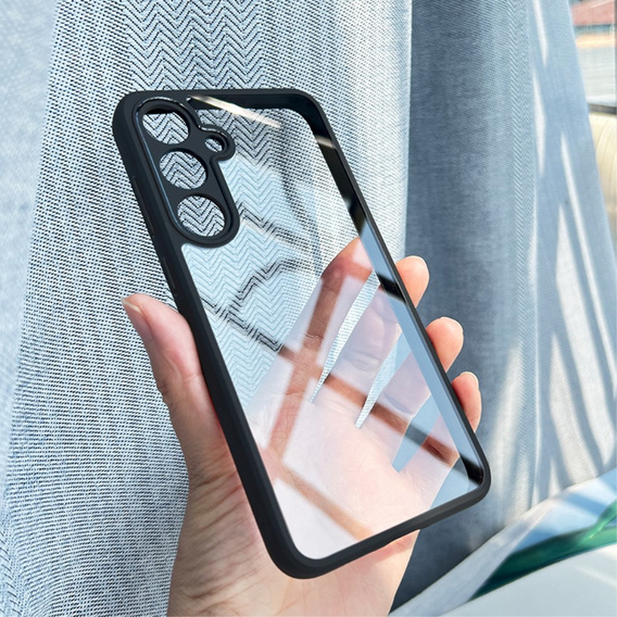 Case for Samsung Galaxy S24+ Plus, Fusion Hybrid, with camera protection, transparent / black