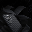 BENKS Kevlar Case for Samsung Galaxy S24 Ultra, for MagSafe, Carbon Fiber, black