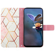 Flip case for Xiaomi Redmi Note 13 Pro 4G / Xiaomi Redmi Note 14S / Xiaomi Poco M6 Pro 4G, Wallet, Marble pink