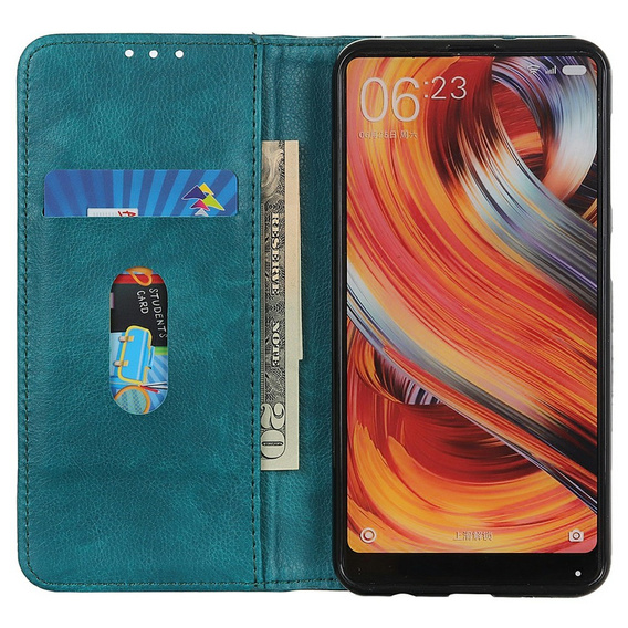 Case for Samsung Galaxy A26, Wallet Litchi Leather, green