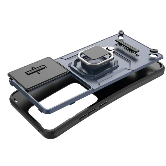 Case for Oppo Reno 11F 5G, KickStand Camera Lens, black
