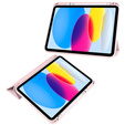 Case for iPad 10.9 2022 10 Gen, Smartcase Hybrid, with stylus space, pink