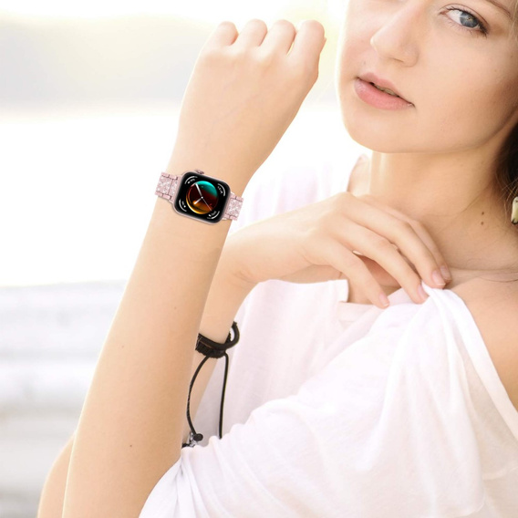 Diamond bracelet for Xiaomi Smart Band 8 Pro, Pink