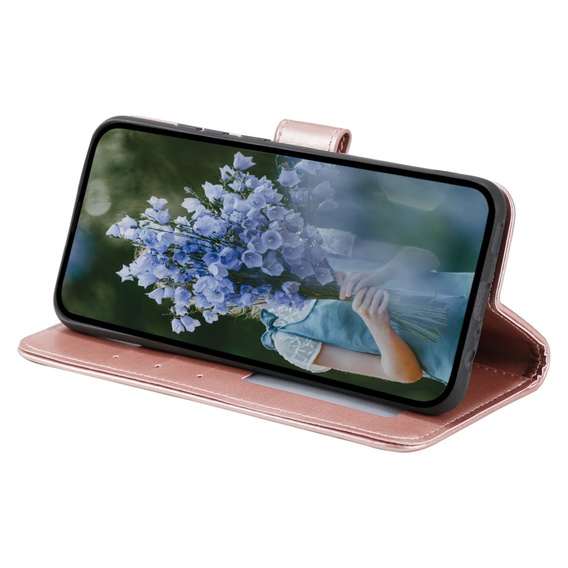 Flip case for Oppo A17, Mandala, pink rose gold