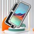 Love Mei Case for Samsung Galaxy S22 Ultra, armored without glass, silver