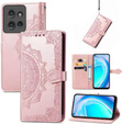 Flip case for Motorola Edge 50 Neo / Motorola ThinkPhone 25, Mandala, pink rose gold