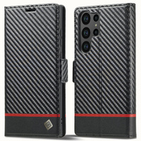 Flap case for Samsung Galaxy S25 Ultra, Carbon LC.IMEEKE, black
