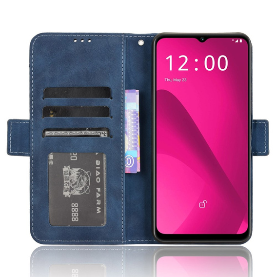 Flip case for T Phone 2 5G, Card Slot, dark blue