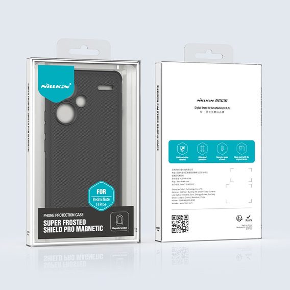 NILLKIN Case for Xiaomi Redmi Note 13 Pro+, Frosted Shield, for MagSafe, black
