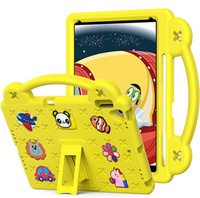 Children's case for iPad 10.2" 2021/2020/2019 (9/8/7 gen.) / Air 10.5" 2019 (3 gen.), Cute Patterns, with stand, yellow