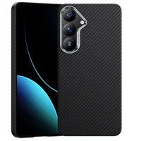 BENKS Kevlar Case for Samsung Galaxy S25, for MagSafe, Carbon Fiber, black